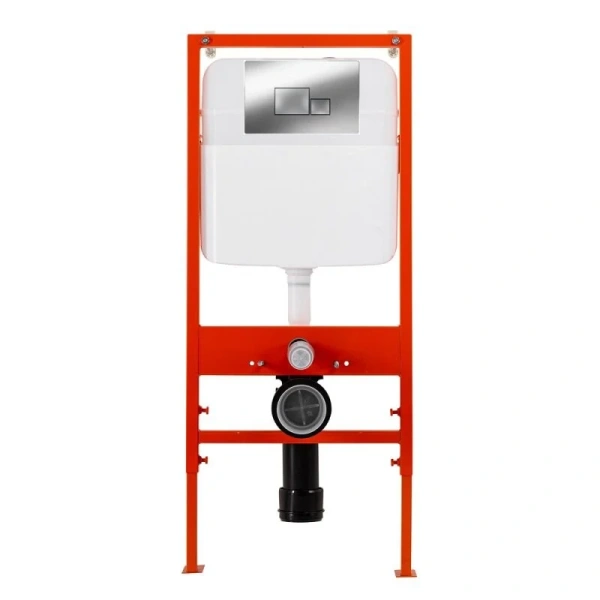 Инсталляция для унитаза BelBagno кнопка хром BB026/BB071CR (детальная фотография), для унитаза