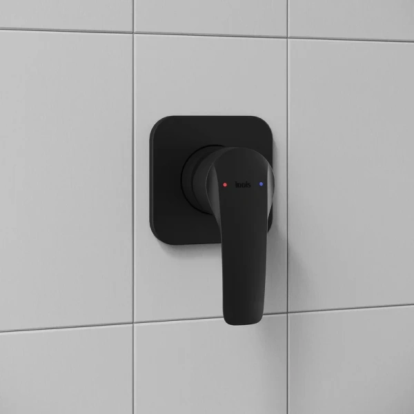 Душевой комплект IDDIS Optima Home черный матовый OPHBL01i66 (детальная фотография), душевые комплекты, наборы