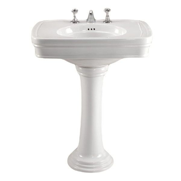 Раковина 70х56см, смеситель на 3 отверстия, Devon&Devon Rose IBLG(3)FROSE (детальная фотография), подвесные