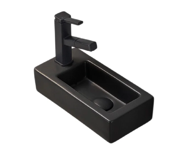 Раковина GID Suspendido Bm9272L 37 см левосторонняя черная 62203L (детальная фотография), черные