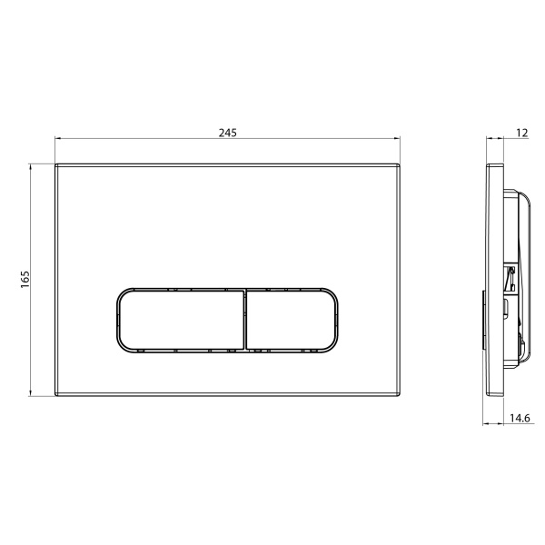 Схема (детальная фотография), слив эконом-стандарт с двумя клавишами