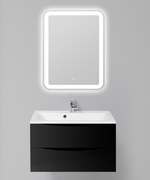 Тумба под раковину подвесная BelBagno Marino 90 см nero lucido MARINO-900-2C-SO-NL-P (детальная фотография), современная, hi-tech