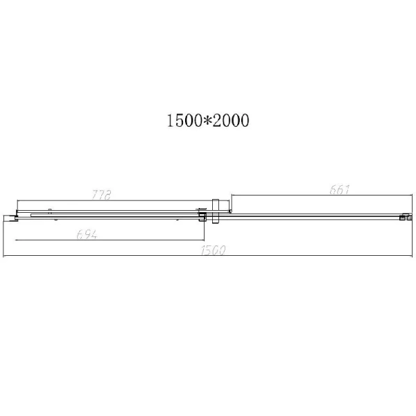 Душевая дверь в нишу Vincea Dice 150 см профиль хром VDS-4D150CL (детальная фотография), 150 см