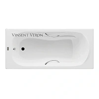 Чугунная ванна Vinsent Veron Haiti VHT1708042H/VH008CH, 170 x 80 см, ручки хром, цвет белый