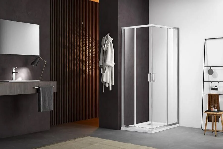 Душевой уголок Акватек 90x90 см профиль хром AQ ARI KV 09020CH (детальная фотография)