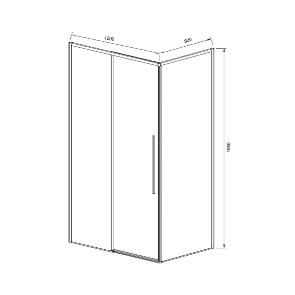 Душевой уголок Vincea Slim-N 120х90 см профиль вороненая сталь VSR-4SN9012CLGM (детальная фотография), прямоугольные