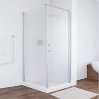 Душевой уголок профиль матовый хром стекло сатин Vegas-glass