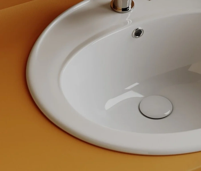 Раковина Ceramica Nova Sun 56.5 см встраиваемая CN6079 (детальная фотография), круглой формы