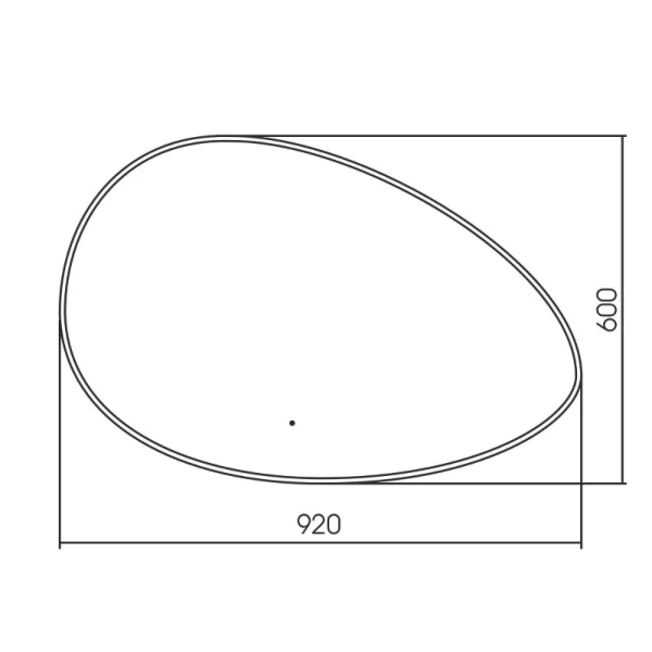 Зеркало с подсветкой Abber Kontur 92 см бесконтактный выключатель AG6301SC-0.92 (детальная фотография), в наличии