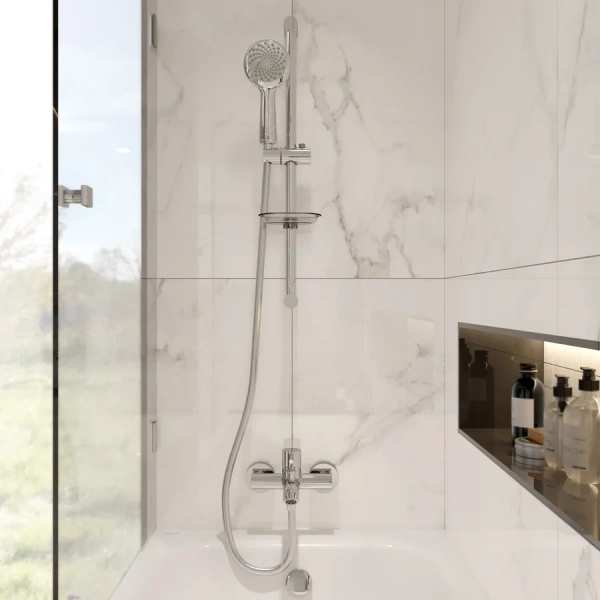 Душевой гарнитур VitrA Samba 3F A45680WSA (детальная фотография), современные, hi-tech