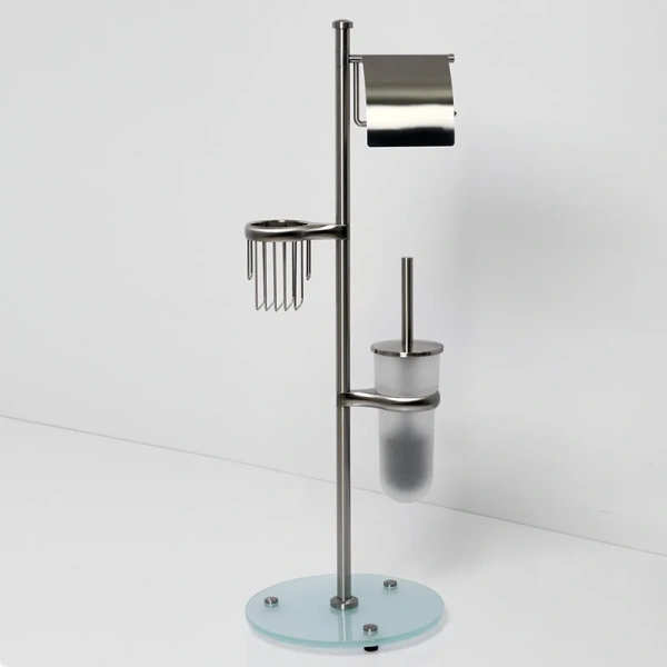 Стойка для ванной WasserKRAFT никель K-1236 (детальная фотография), металлические, стеклянные