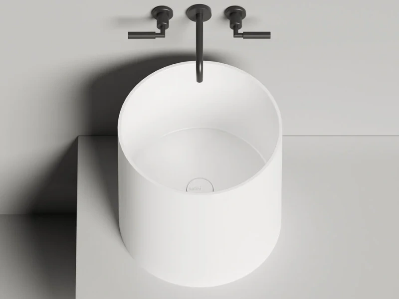 Раковина Salini Armonia 04 46 см белый матовый 130118M (детальная фотография), белые