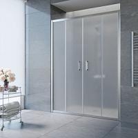 Душевая дверь профиль глянцевый хром стекло сатин Vegas-glass