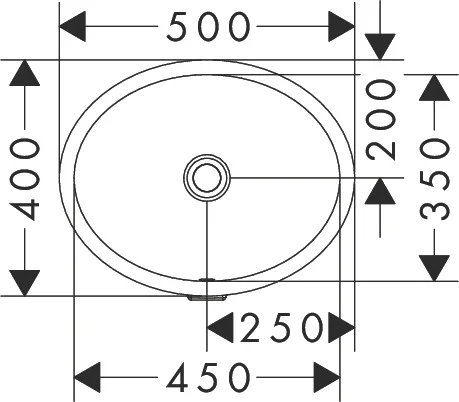 Раковина Hansgrohe Xuniva D 45 см белая 60152450 (детальная фотография), современные, hi-tech