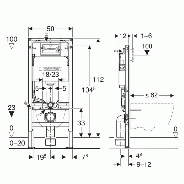 Схема (детальная фотография), для унитаза