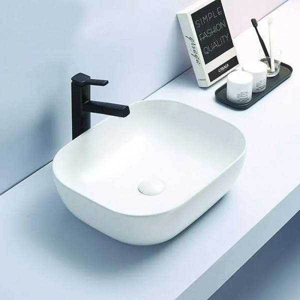 Раковина Azario 50.5 см накладная AZ-2143 SP (детальная фотография), накладные (на столешницу), пристенные