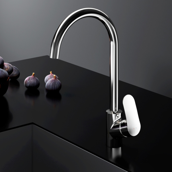 Смеситель для кухни Am.Pm Like с высоким изливом хром F8007100 (детальная фотография), для кухни