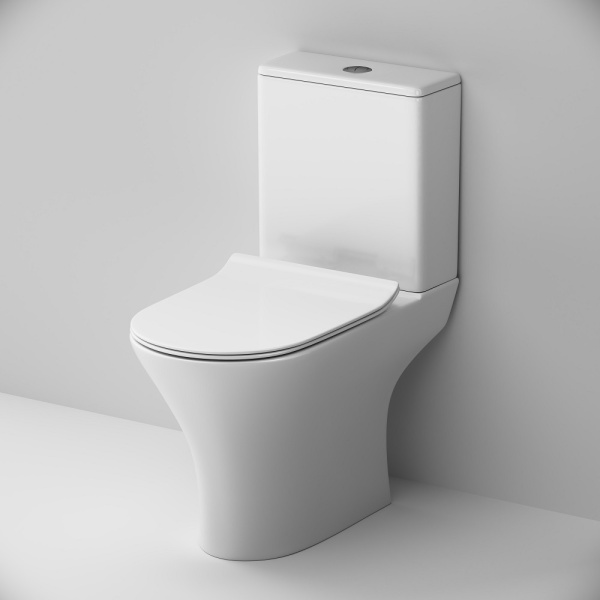 Унитаз компакт Am.Pm Sense безободковый C748600SC (детальная фотография), безободковые, сиденье с микролифтом , с антивсплеском, компакт, низкие