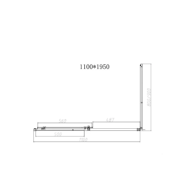 Душевой уголок Vincea Slim-N 110х90 см профиль черный стекло тонированное VSR-4SN9011CGB (детальная фотография), современные, hi-tech