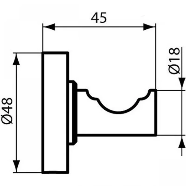 Крючок для ванной Ideal Standard Iom хром A9115AA (детальная фотография), современные, hi-tech