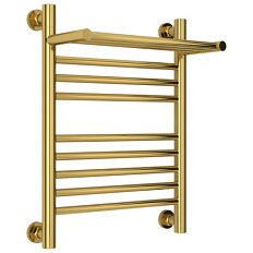 Полотенцесушитель водяной, с полкой цвет золото Сунержа Богема+ 500х400