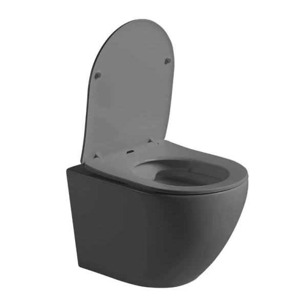 Унитаз подвесной Vincea Globo антрацит матовый VT1-14SMA (детальная фотография), в наличии