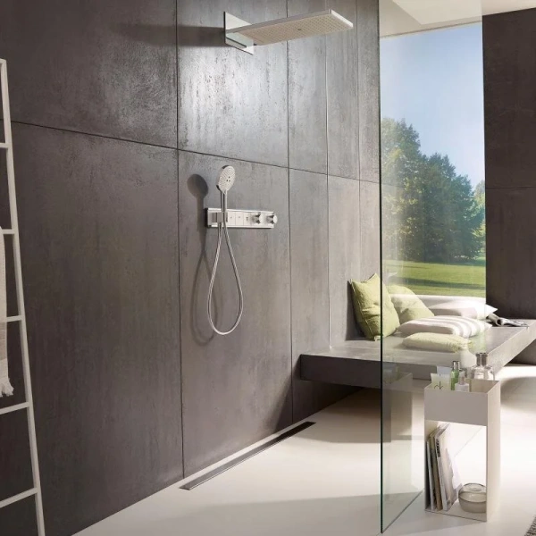 Смеситель для душа Hansgrohe RainSelect хром/белый 15357400 (детальная фотография), современные, hi-tech