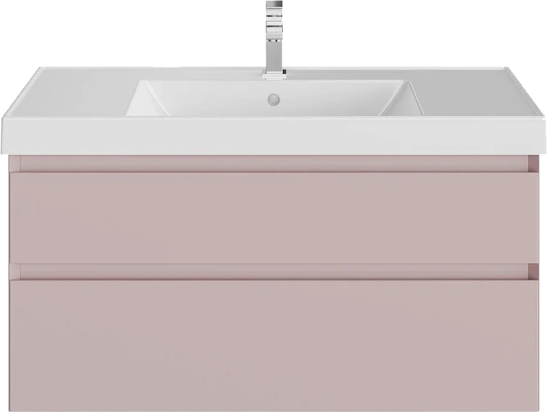 Тумба под раковину подвесная Kerama Marazzi Cubo 100 см мальва CUB.100.2\MAL (детальная фотография), подвесная, пристенная