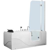 Акриловая ванна правосторонняя пристенная Gemy