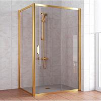 Душевой уголок профиль золотой стекло бронза Vegas-glass