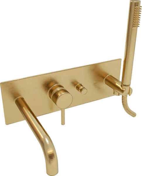 Смеситель для ванны Paffoni Light с душем, золотой LIG001HGSP (детальная фотография)