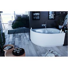 Ванна акриловая Акватек Вирго 150x100 см с фронтальным экраном, правая