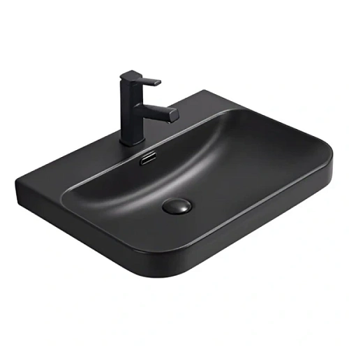 Раковина GID Integrado Bm9560s 61 см черная - фото 1