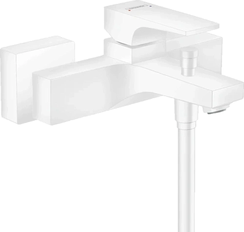 Смеситель для ванны Hansgrohe Metropol матовый белый - фото 2