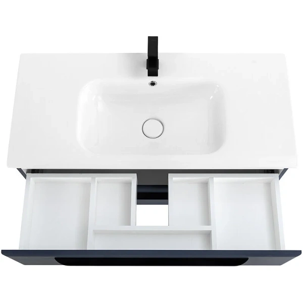 Тумба под раковину подвесная Cezares Eco 80 см Grafito ECO-CER-800-2C-SO-GR-P (детальная фотография), недорогo, комплект (набор)