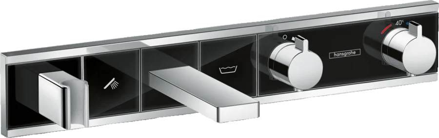 Смеситель для ванны Hansgrohe RainSelect черный/хром 15359600 (детальная фотография)