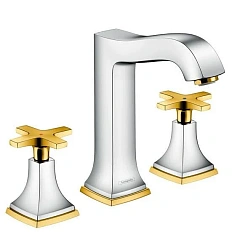 Смеситель для раковины хром-золото Hansgrohe Metropol Classic