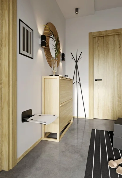 Сиденье для душа Ravak OVO прозрачное/черное B8F0000059 (детальная фотография), в наличии