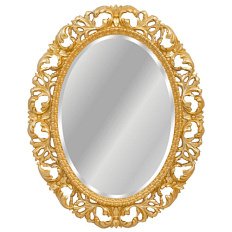 Зеркало овальное с фацетом, цвет поталь золото, Tessoro Isabella 76