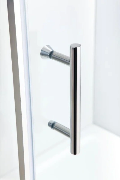 Душевой уголок Black&White Stellar Wind 90x90 см профиль хром, стекло прозрачное 1029090 (детальная фотография), стеклянные, угловые, без поддона