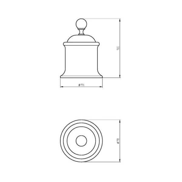 Стакан для ванной Migliore Provance бронза 17616 (детальная фотография), классические, ретро, декорированные