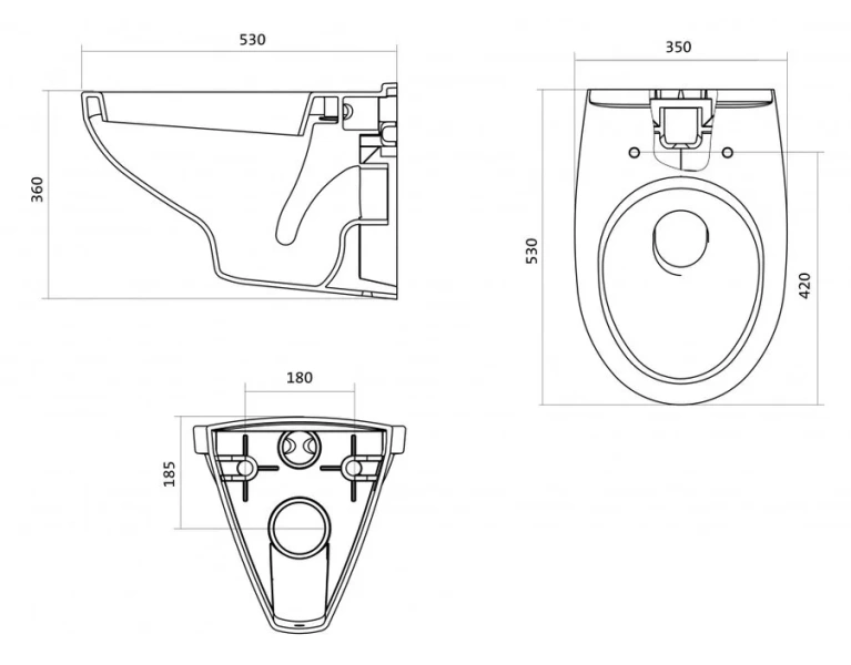 Унитаз с инсталляцией Santek Бореаль с тонким сиденьем 1.WH50.1.775 (детальная фотография) index_1