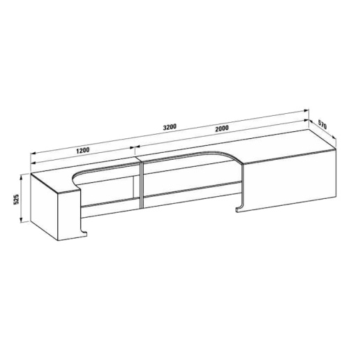 Панель для полувстраиваемой ванны правая, цвет белый, Laufen Alessi One 4.5851.3.097.631.1 (детальная фотография), по запросу