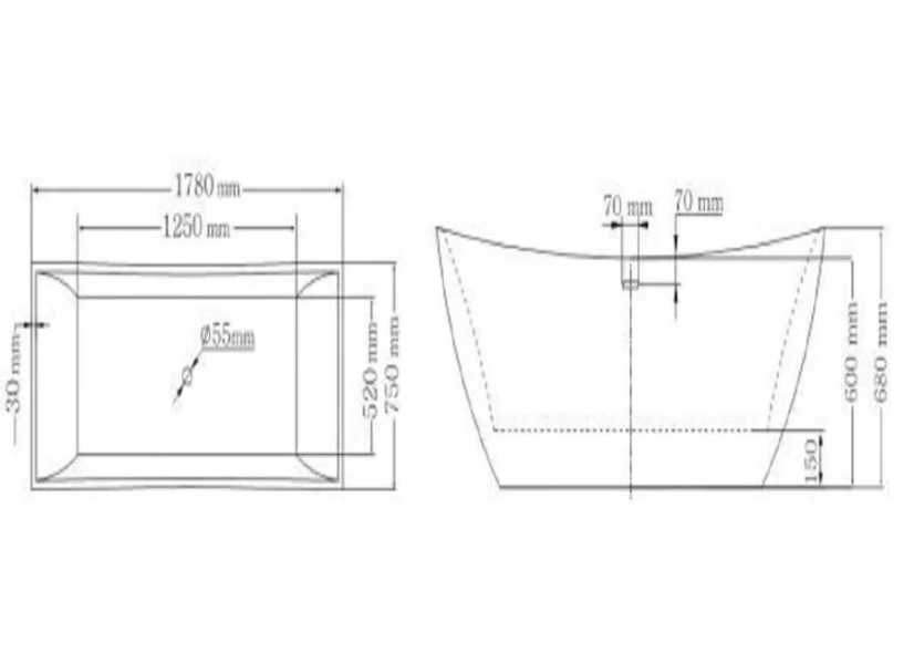 Ванна акриловая, цвет Treasure Silver, Lagard Issa lgd-issa-ts (детальная фотография), акриловые