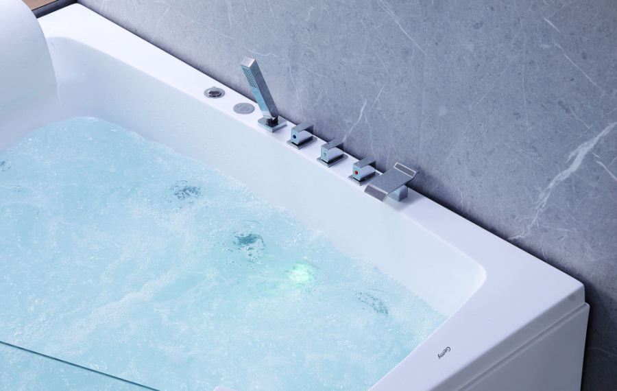 Ванна акриловая Gemy G9056 170х130 см (детальная фотография), угловые, приставные