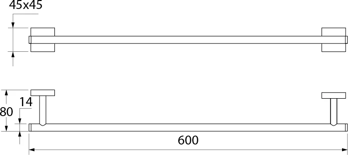 Полотенцедержатель IDDIS Edifice одинарный EDISB10i49 (детальная фотография), современные, hi-tech
