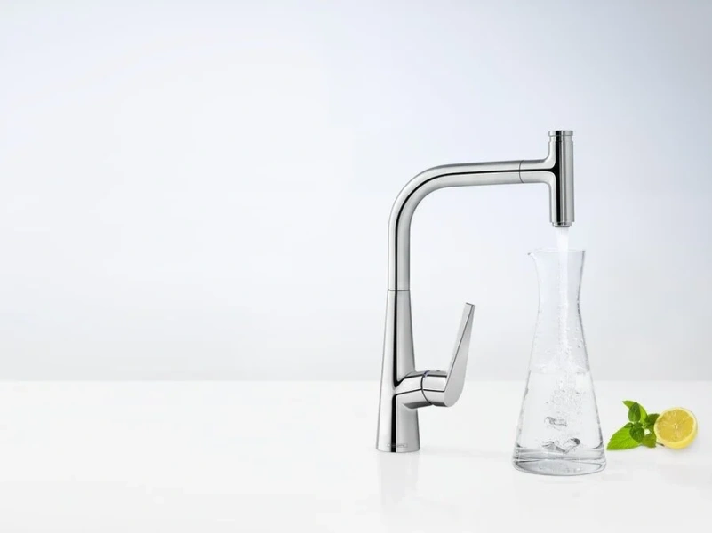 Смеситель для кухни Hansgrohe Talis Select S под сталь 72821800 (детальная фотография), современные, hi-tech