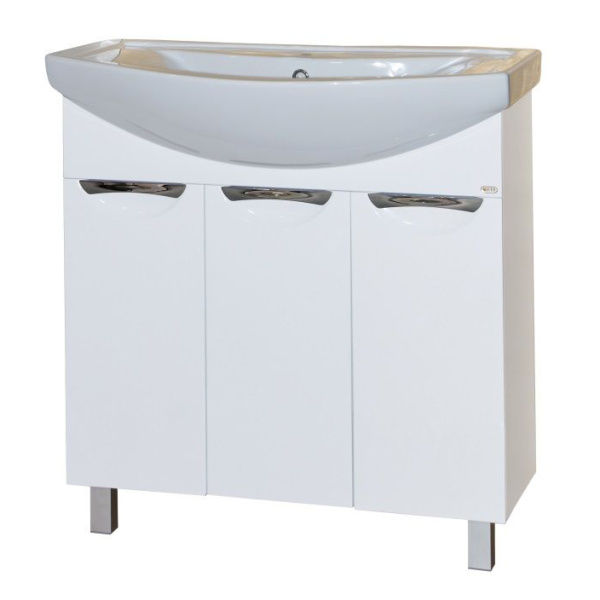 Тумба под раковину напольная Misty Лаванда 80 см белая Э-Лав01080-011Пр (детальная фотография)