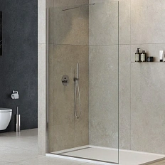 Душевая перегородка Cezares Liberta 120 см стекло прозрачное, профиль хром