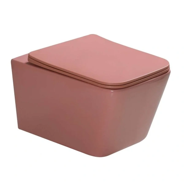 Унитаз подвесной SantiLine персиковый SL-5007P (детальная фотография)